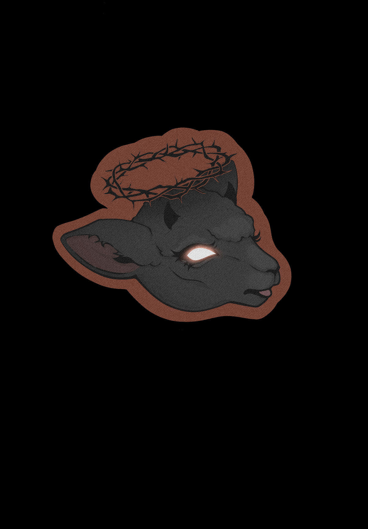 black lamb sticker